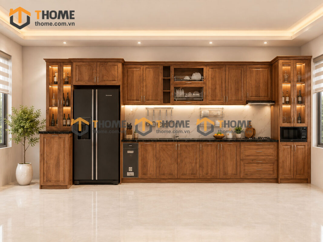 Thiết Kế Bộ Phòng Ăn Gỗ Sồi Tự Nhiên Số 03 TKPA-03SN