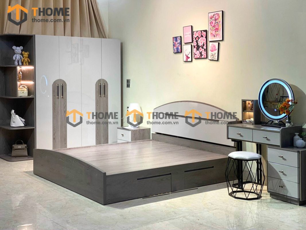 Hình ảnh thi công gỗ công nghiệp Combo bộ phòng ngủ 02 TTTC-02CN