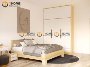 Hình ảnh thi công gỗ công nghiệp nhà chú Quang Chính Hữu TTTC-03CN