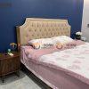 Giường ngủ gỗ sồi tự nhiên đầu nệm Indochina GNĐN-13SM