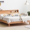 Giường ngủ gỗ sồi tự nhiên Mango màu tự nhiên GN-15SN