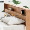 Giường ngủ gỗ sồi tự nhiên Mango màu tự nhiên GN-15SN