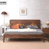 Giường ngủ gỗ sồi tự nhiên Nate màu óc chó GN-18SN