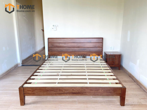 Giường Ngủ Gỗ Sồi Tự Nhiên Nate Màu Óc Chó GN-18SN