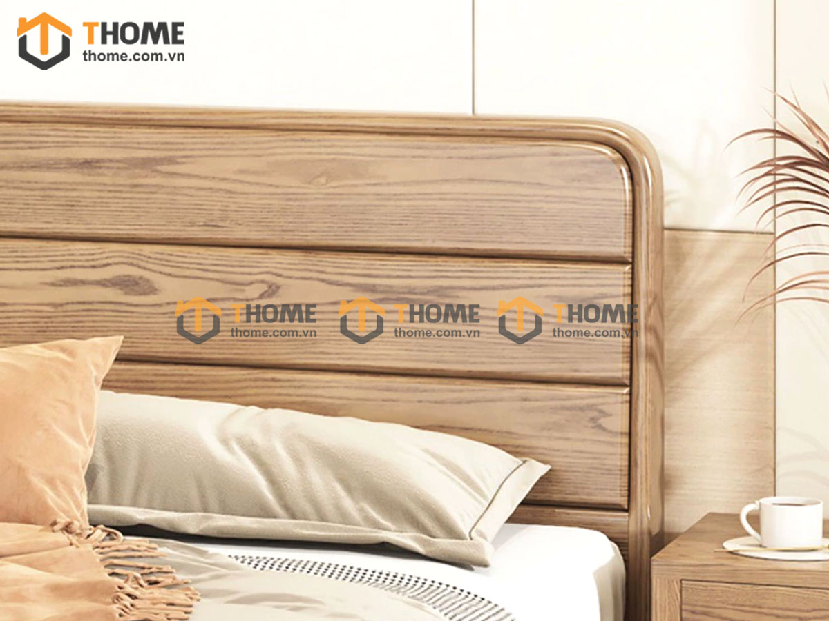 Giường ngủ Nate gỗ sồi tự nhiên màu tự nhiên GN-17SN