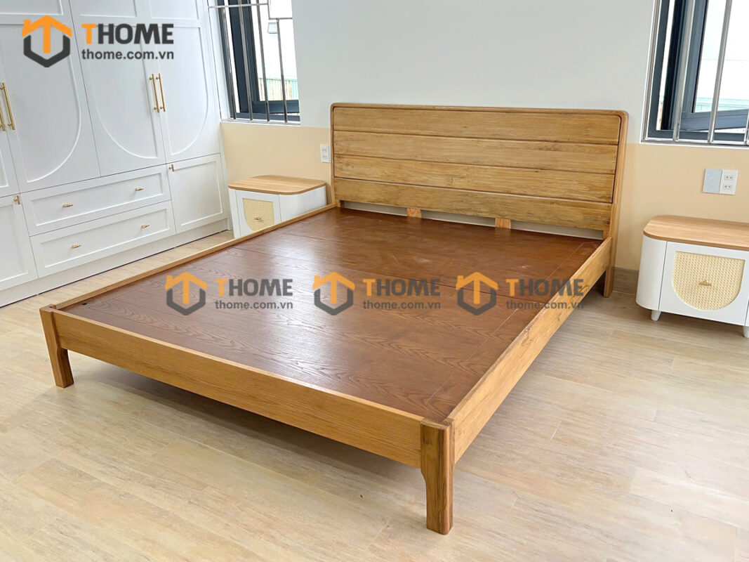 Giường Ngủ Nate Gỗ Sồi Tự Nhiên Màu Tự Nhiên GN-17SN