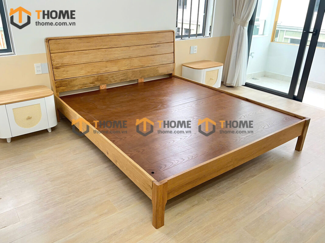 Giường Ngủ Nate Gỗ Sồi Tự Nhiên Màu Tự Nhiên GN-17SN