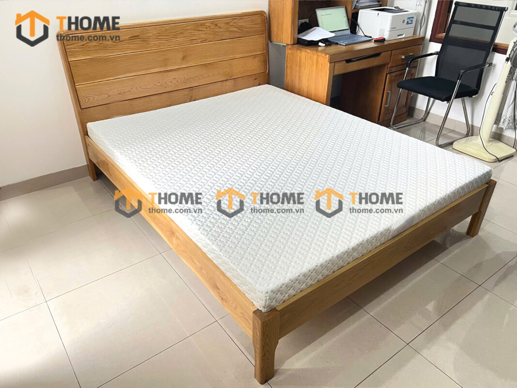 Giường Ngủ Nate Gỗ Sồi Tự Nhiên Màu Tự Nhiên GN-17SN