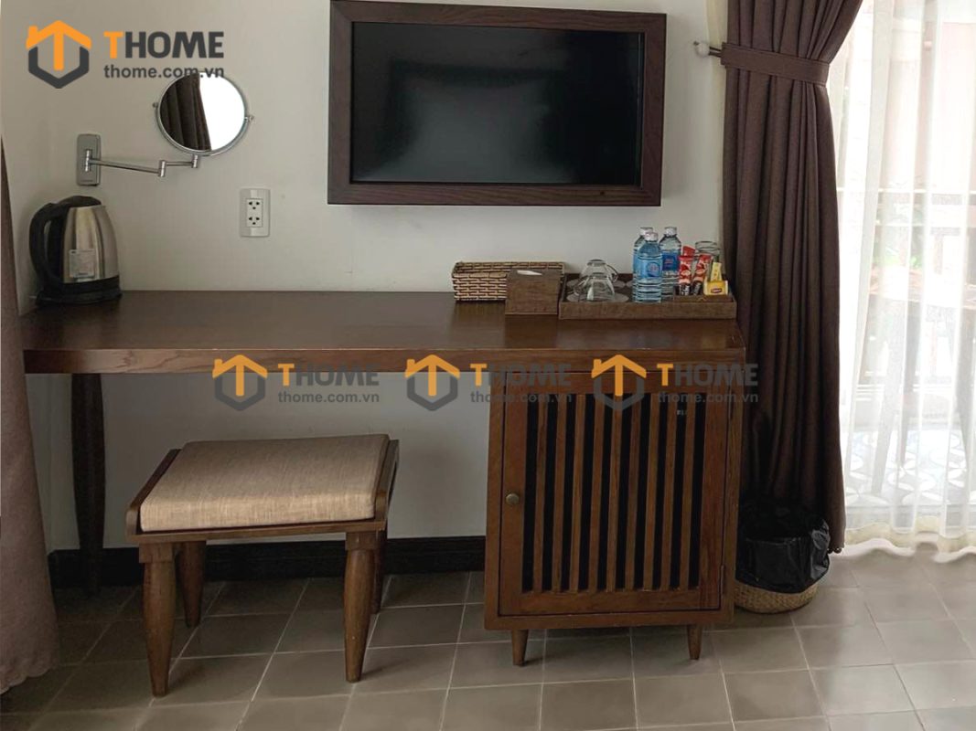 Hình ảnh thi công gỗ sồi tự nhiên khách sạn LA AN Hội An TTTC-01KS