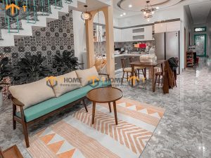 Hình ảnh thi công gỗ sồi tự nhiên khách sạn LAZY BEAR Hội An TTTC-03KS