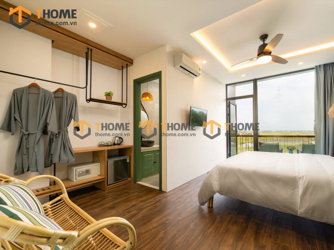 Hình ảnh thi công gỗ sồi tự nhiên khách sạn PADDY Hội An TTTC-02KS