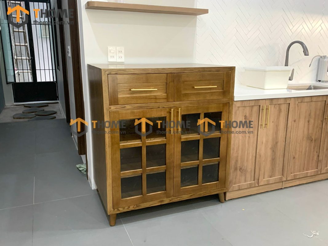 Hình ảnh thi công gỗ sồi nhà chị Linh Hoàng Dư Khương TTTC-24SN