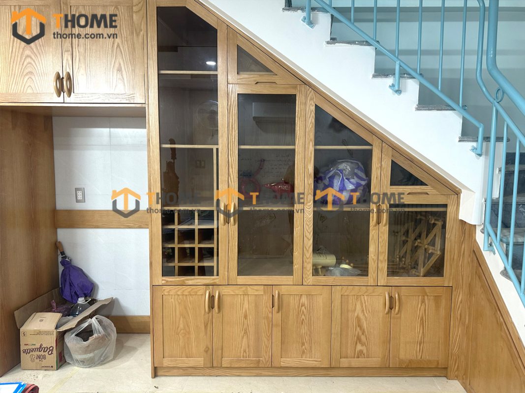 Hình ảnh thi công gỗ sồi tự nhiên nhà anh Huy Trần Nhân Tông TTTC-22SN