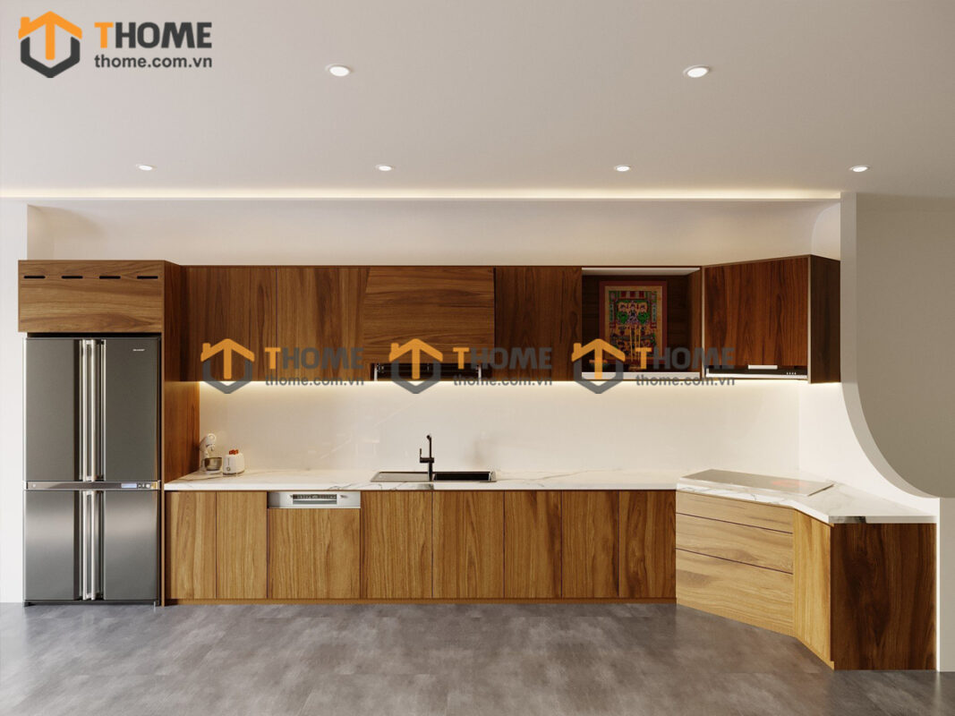 Hình Ảnh Thi Công Gỗ Sồi Tự Nhiên Nhà Anh Xù Nguyễn Thái Bình TTTC-03SN