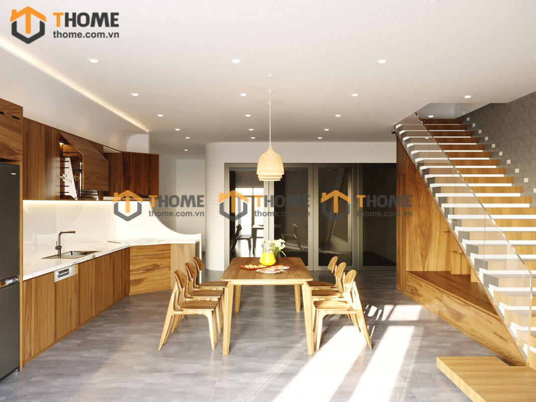 Hình Ảnh Thi Công Gỗ Sồi Tự Nhiên Nhà Anh Xù Nguyễn Thái Bình TTTC-03SN