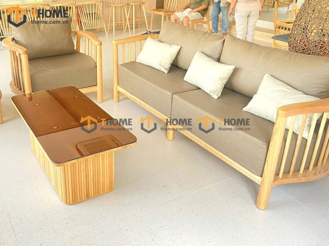Hình ảnh thi công gỗ sồi tự nhiên nhà anh Tuấn Casamia Hội An TTTC-17SN
