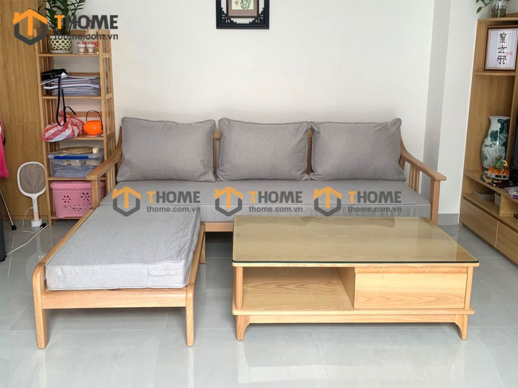 Hình ảnh thi công gỗ sồi tự nhiên nhà anh Vũ Điện Biên Phủ TTTC-21SN