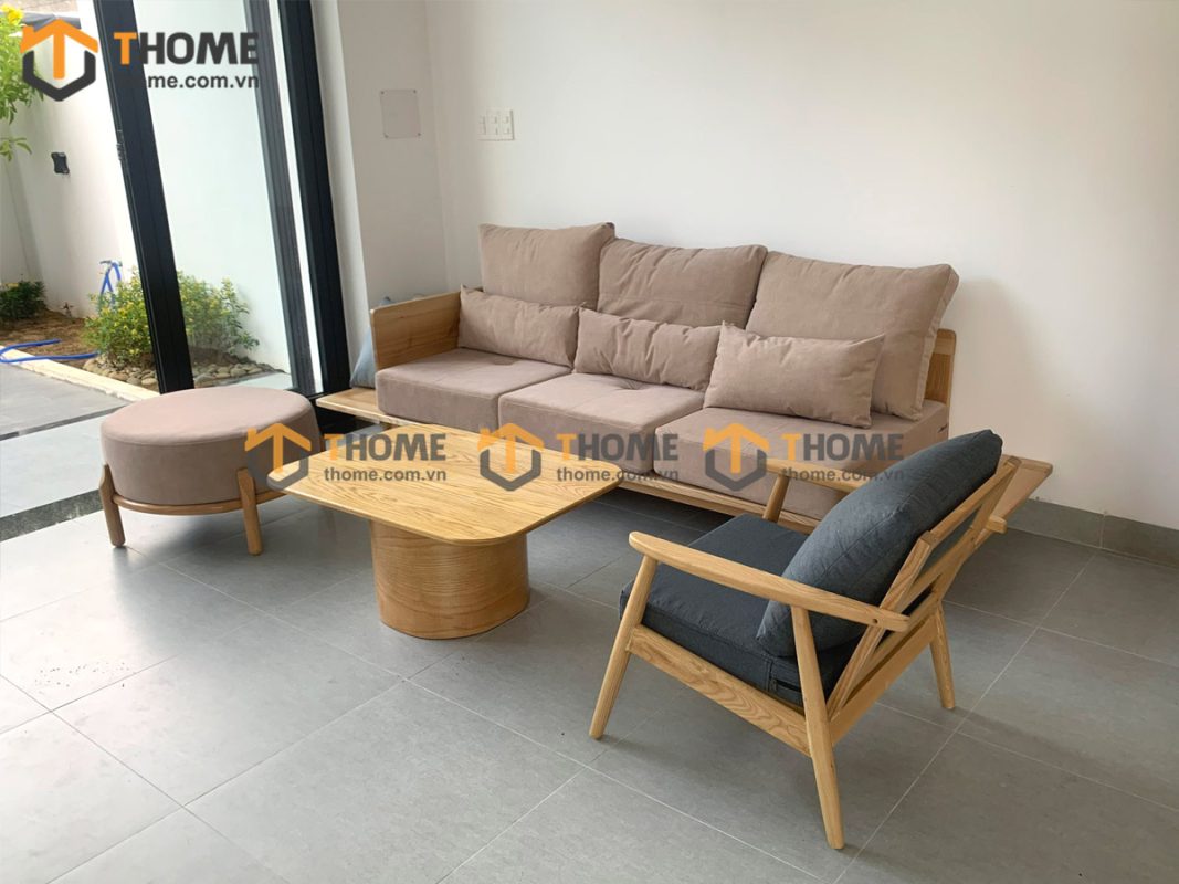 Hình ảnh thi công gỗ sồi tự nhiên nhà chị Hằng Ông Ích Đường TTTC-01SN