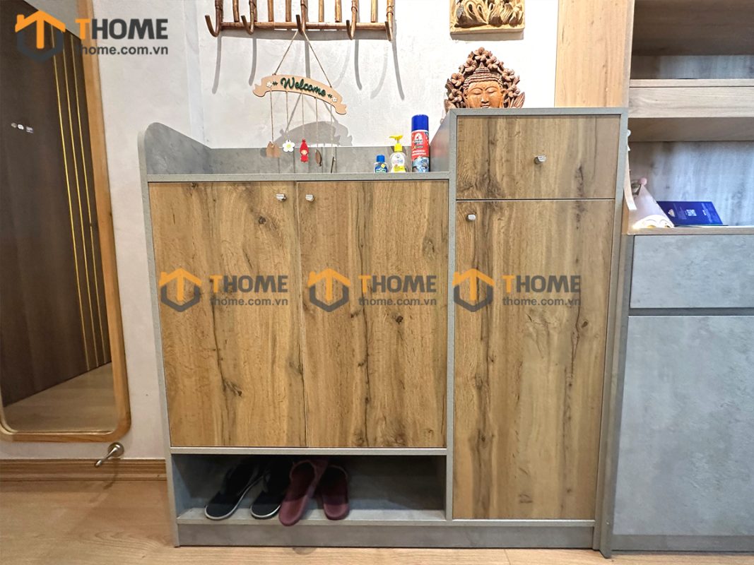 Hình ảnh thi công gỗ sồi tự nhiên nhà chị Khanh Monarchy TTTC-25SN