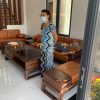 Hình ảnh thi công gỗ sồi tự nhiên nhà chị Ngân Thanh Quýt Quảng Nam TTTC-12SN