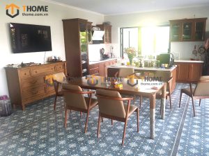 Hình ảnh thi công gỗ sồi tự nhiên nhà chị Thủy Kinh Dương Vương TTTC-12SM