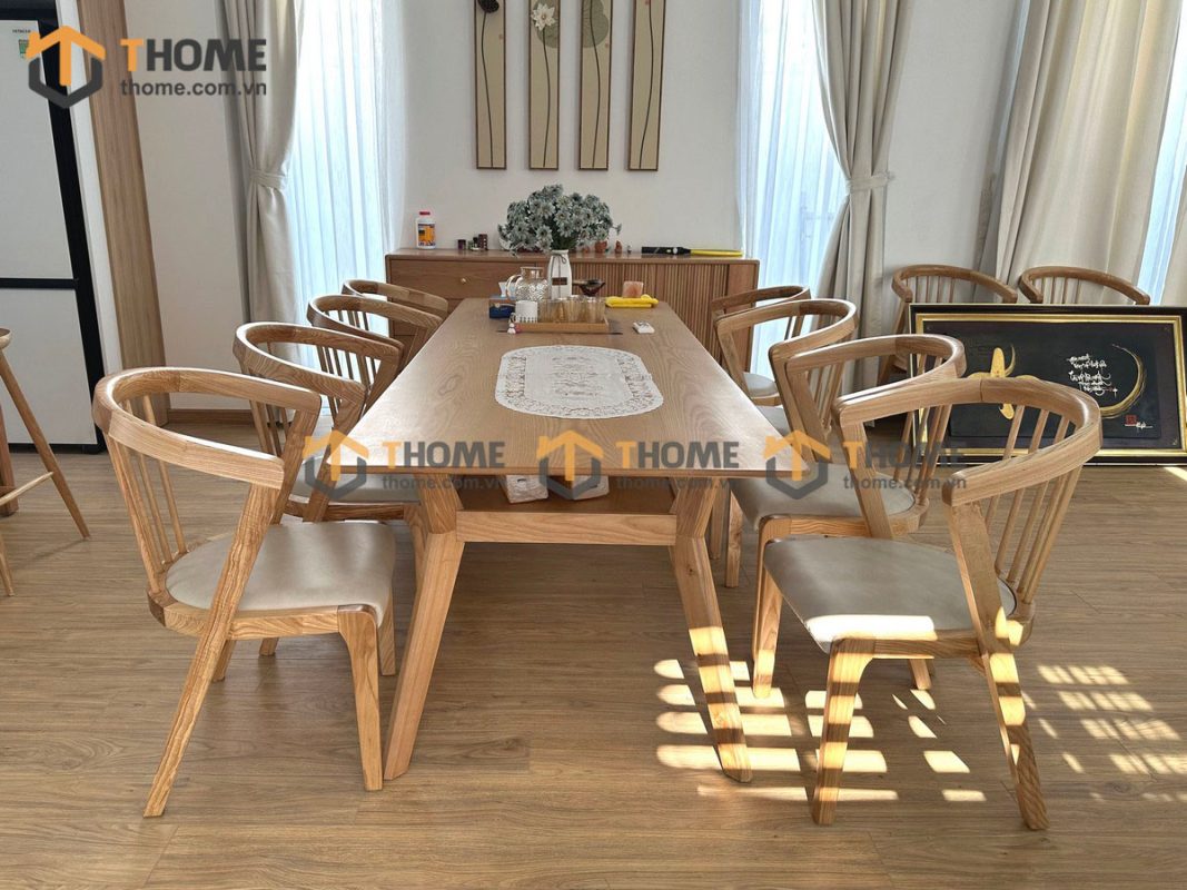 Hình ảnh thi công gỗ sồi tự nhiên nhà anh Sơn Hòa Xuân TTTC-05SN
