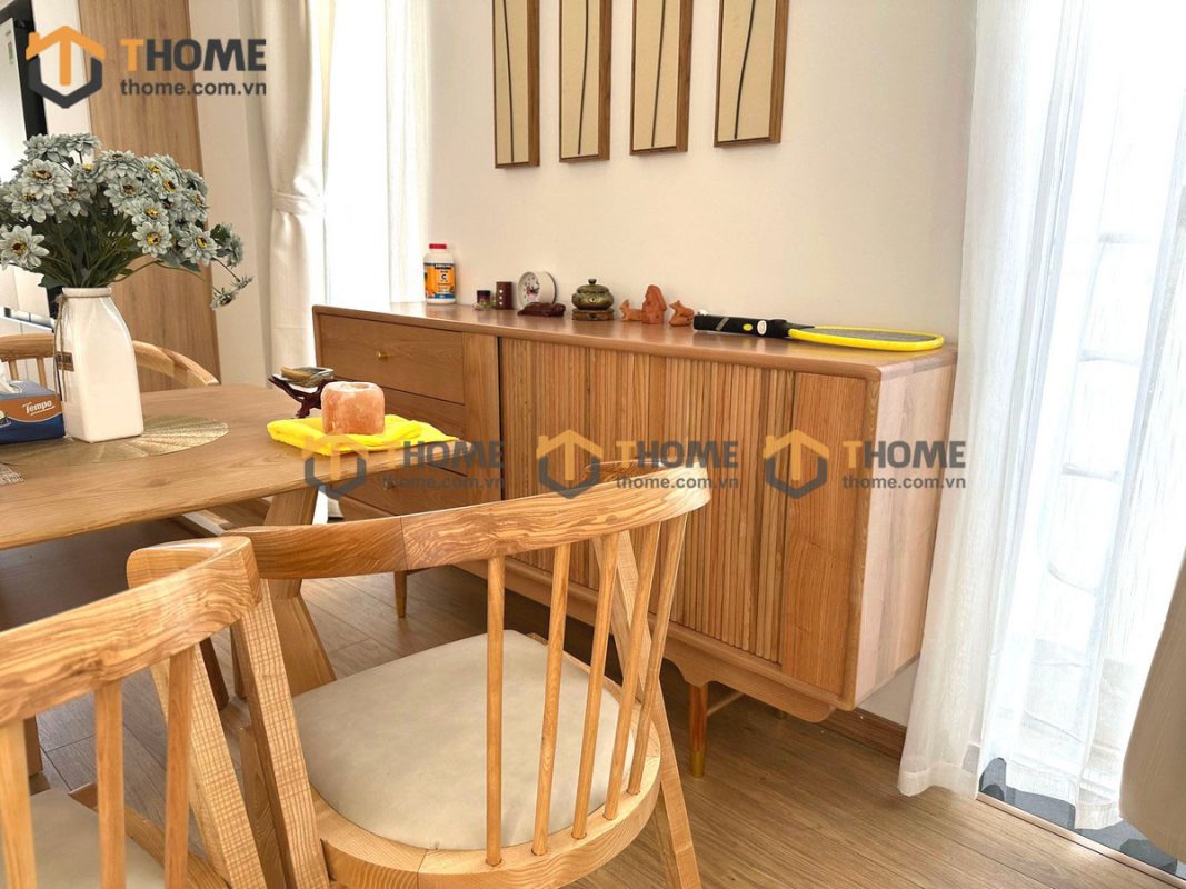 Hình ảnh thi công gỗ sồi tự nhiên nhà anh Sơn Hòa Xuân TTTC-05SN