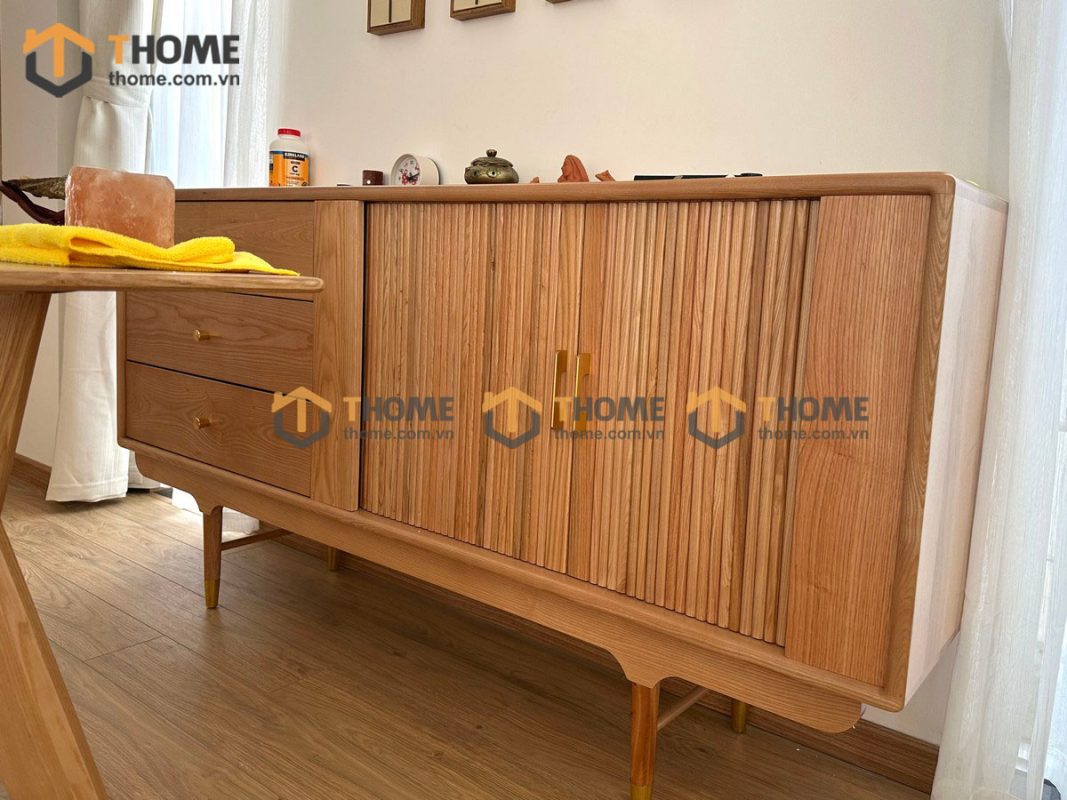 Hình ảnh thi công gỗ sồi tự nhiên nhà anh Sơn Hòa Xuân TTTC-05SN