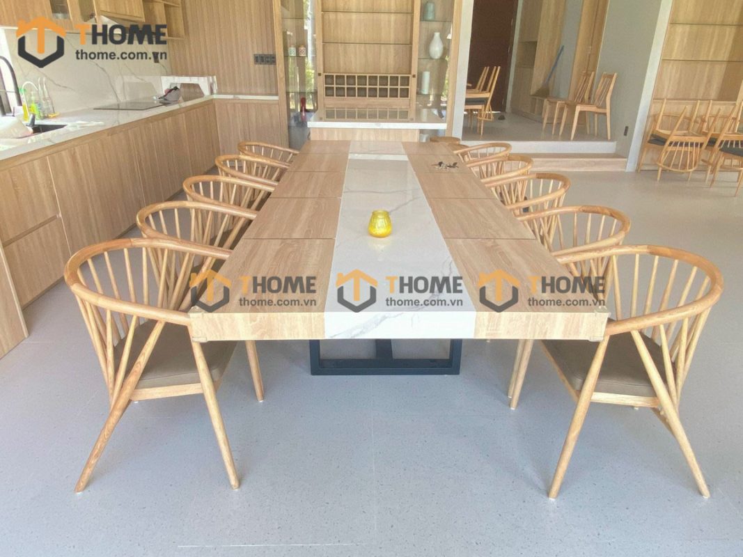 Hình ảnh thi công gỗ sồi tự nhiên nhà anh Tuấn Casamia Hội An TTTC-17SN