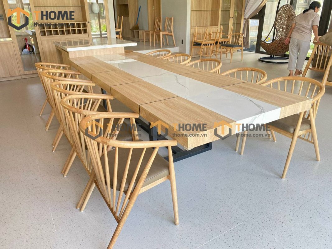 Hình ảnh thi công gỗ sồi tự nhiên nhà anh Tuấn Casamia Hội An TTTC-17SN