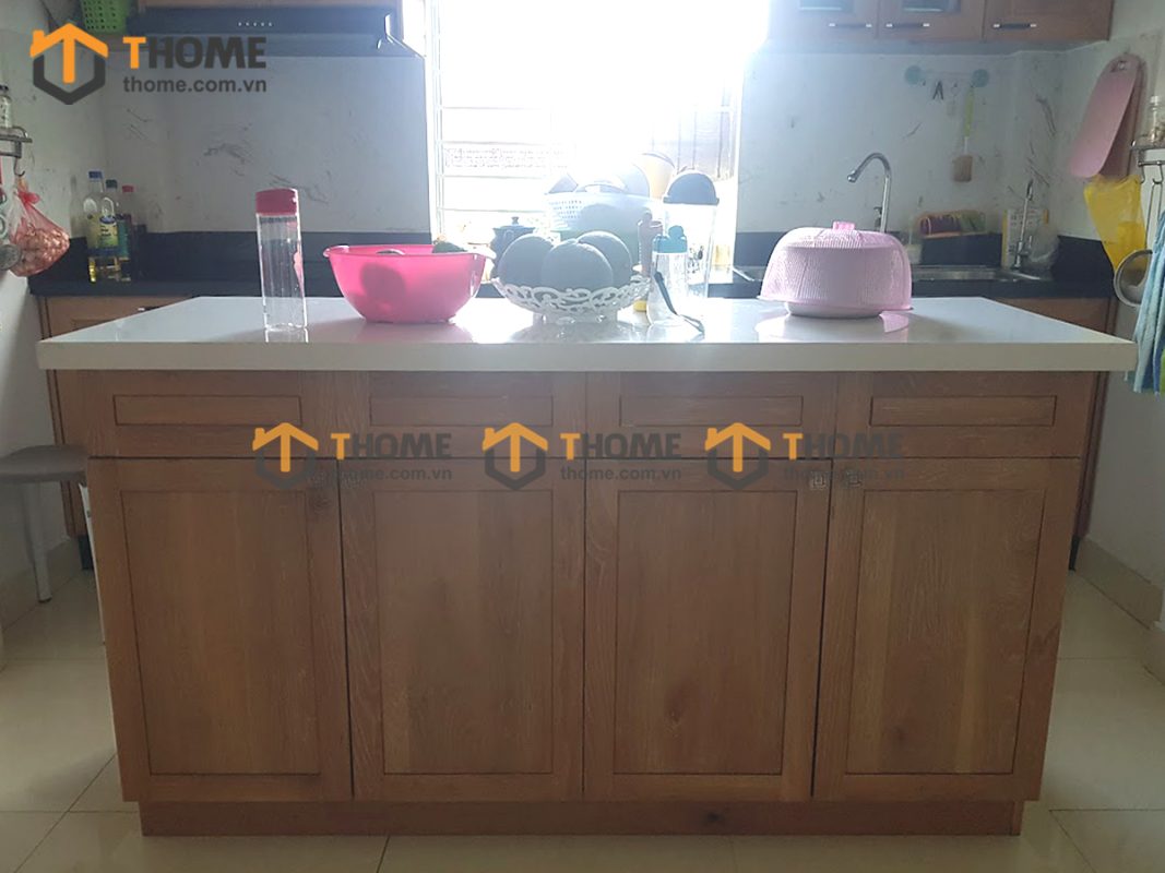 Hình ảnh thi công gỗ sồi nhà anh Trung Duy Tân TTTC-21SM