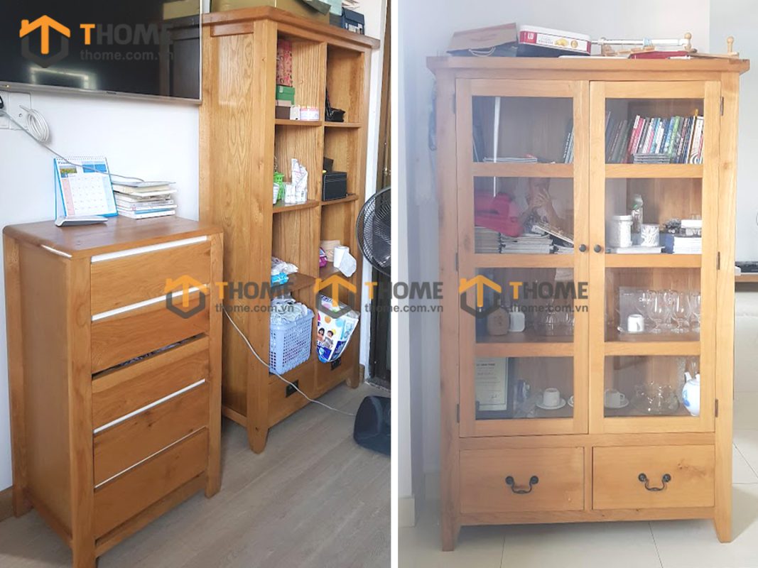 Hình ảnh thi công gỗ sồi nhà anh Trung Duy Tân TTTC-21SM