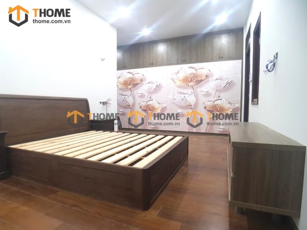 Hình ảnh thi công gỗ sồi tự nhiên Thầy chùa Thái Thị Bôi TTTC-11SM