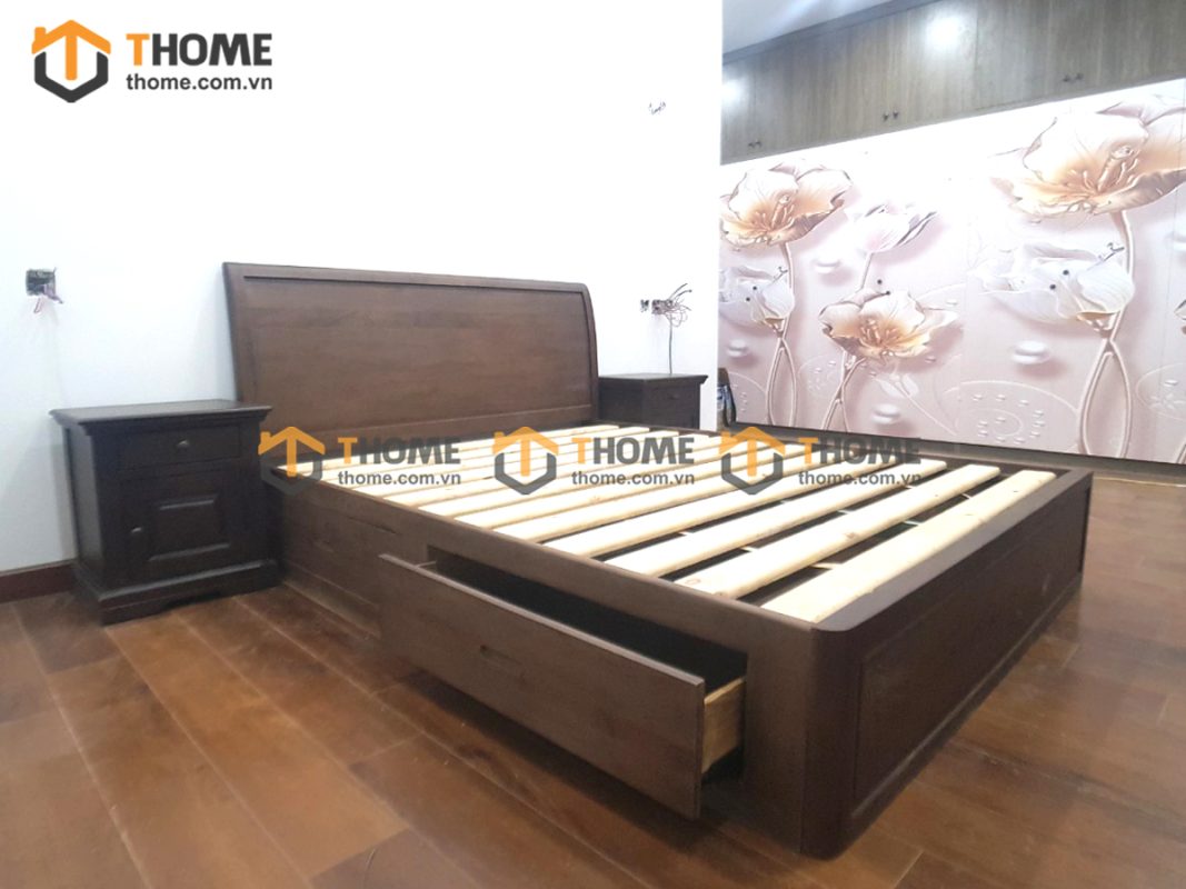 Hình ảnh thi công gỗ sồi tự nhiên Thầy chùa Thái Thị Bôi TTTC-11SM
