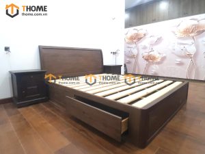 Hình ảnh thi công gỗ sồi tự nhiên Thầy chùa Thái Thị Bôi TTTC-11SM