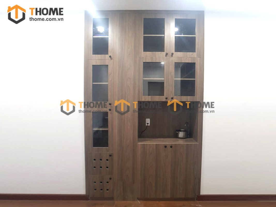 Hình ảnh thi công gỗ sồi tự nhiên Thầy chùa Thái Thị Bôi TTTC-11SM