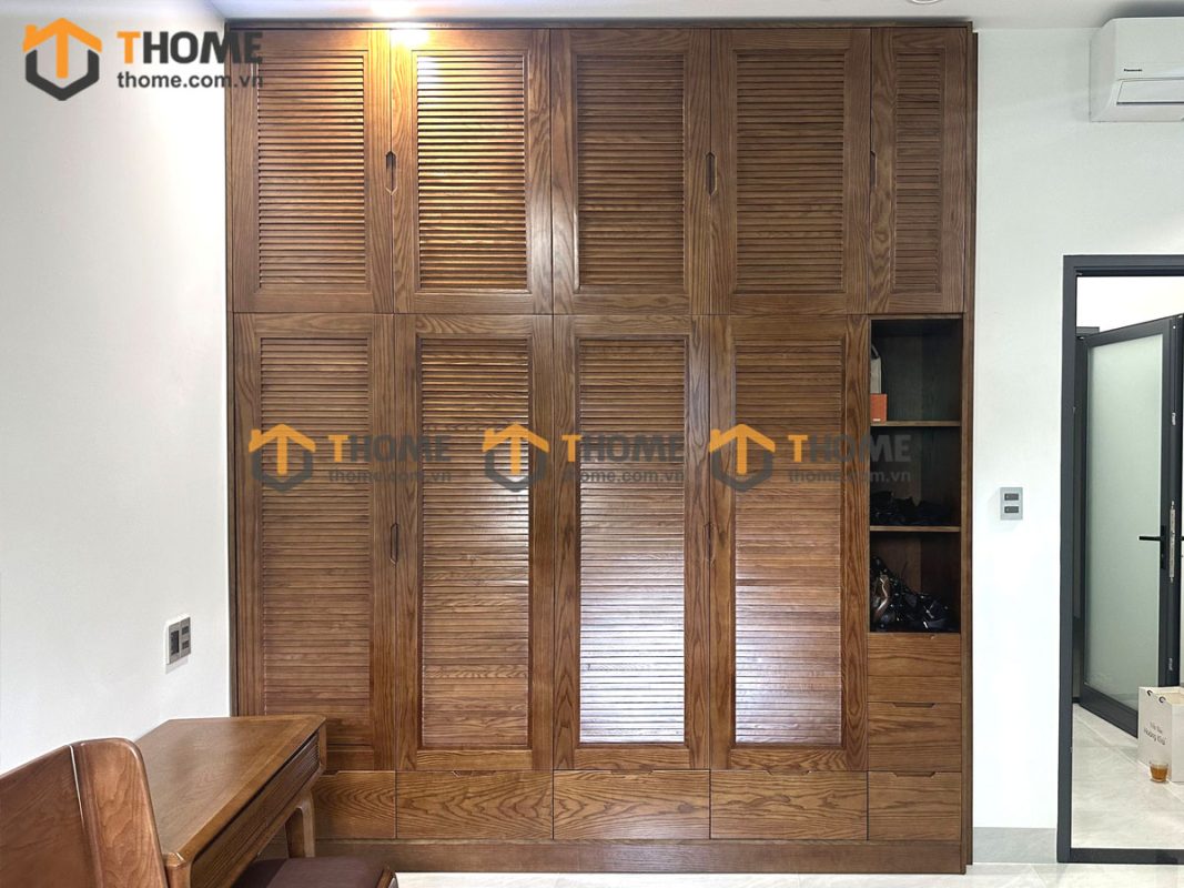 Hình ảnh thi công gỗ sồi tự nhiên nhà anh Đoàn Hải Phòng TTTC-20SN