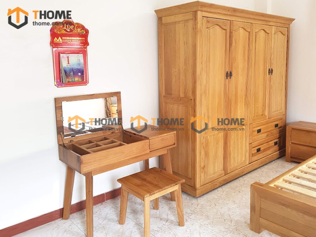 Hình ảnh thi công gỗ sồi tự nhiên nhà anh Hải Nguyễn Văn Linh TTTC-07SM