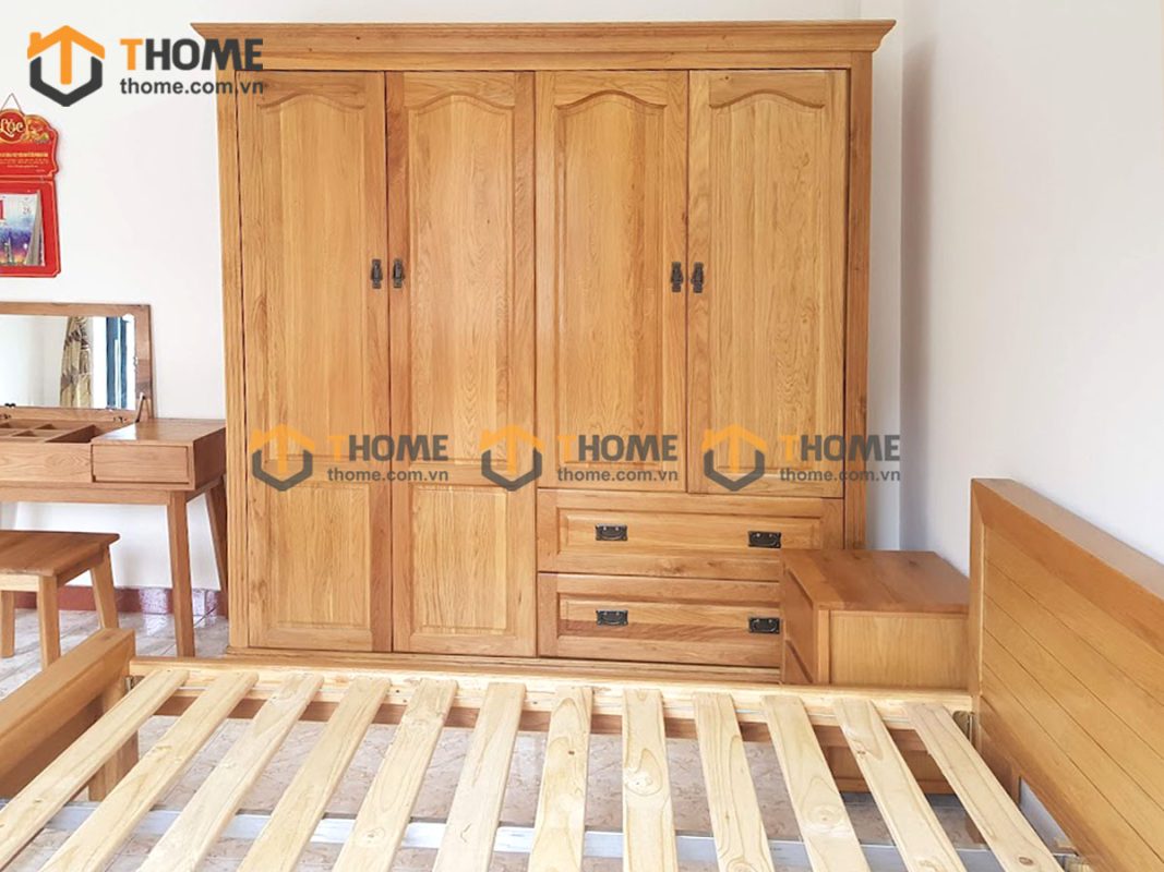 Hình ảnh thi công gỗ sồi tự nhiên nhà anh Hải Nguyễn Văn Linh TTTC-07SM