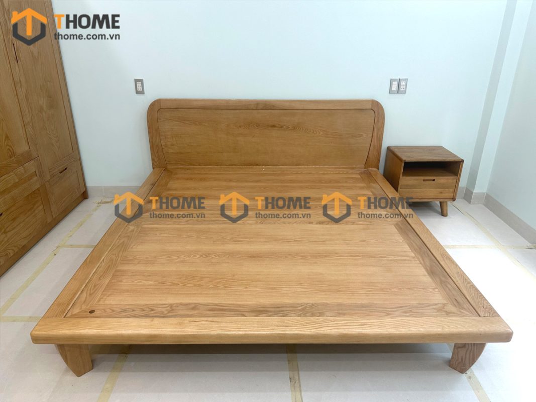 Hình ảnh thi công gỗ sồi tự nhiên nhà anh Huy Trần Nhân Tông TTTC-22SN
