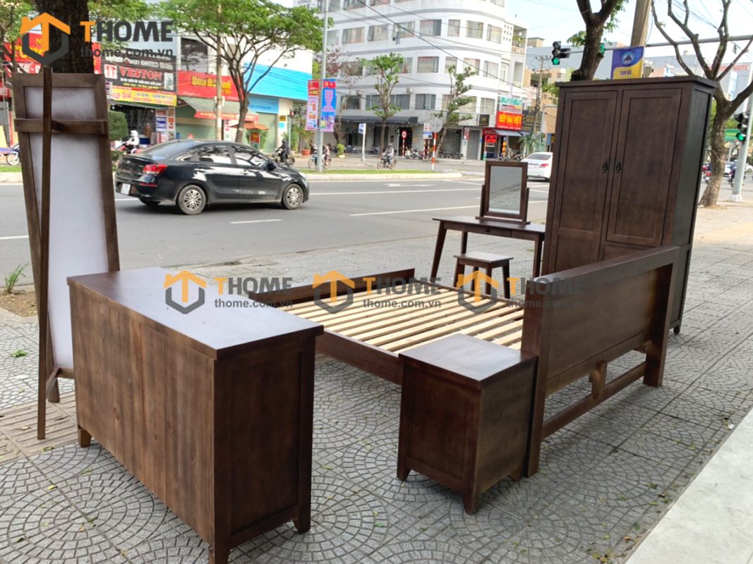 Hình ảnh thi công gỗ sồi tự nhiên nhà anh Nhạc Đà Lạt TTTC-14SM