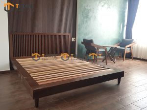 Hình ảnh thi công gỗ sồi tự nhiên khách sạn THE LUXURY PLEIKU TTTC-04KS