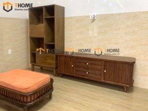 Hình ảnh thi công gỗ sồi tự nhiên nhà chị Giang Hòa Ninh TTTC-14SN