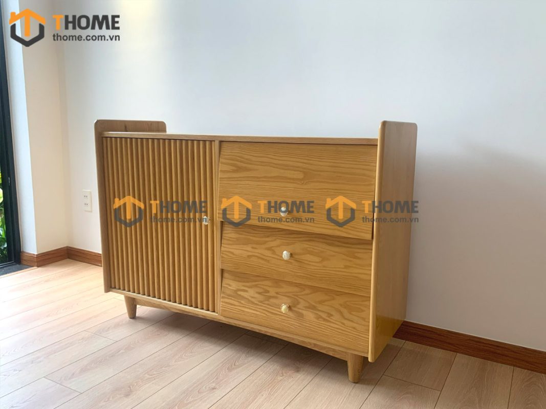 Hình ảnh thi công gỗ sồi tự nhiên nhà chị Hằng Ông Ích Đường TTTC-01SN