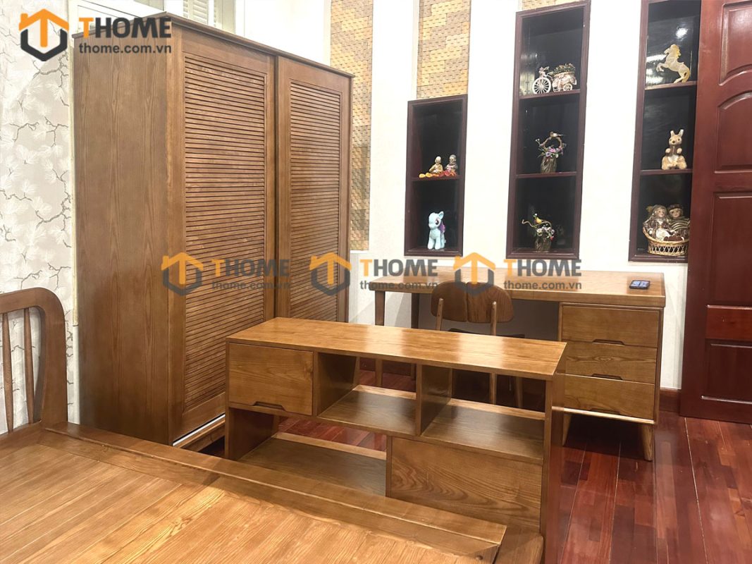Hình ảnh thi công gỗ sồi tự nhiên nhà chị Liên Nguyễn Súy TTTC-19SN