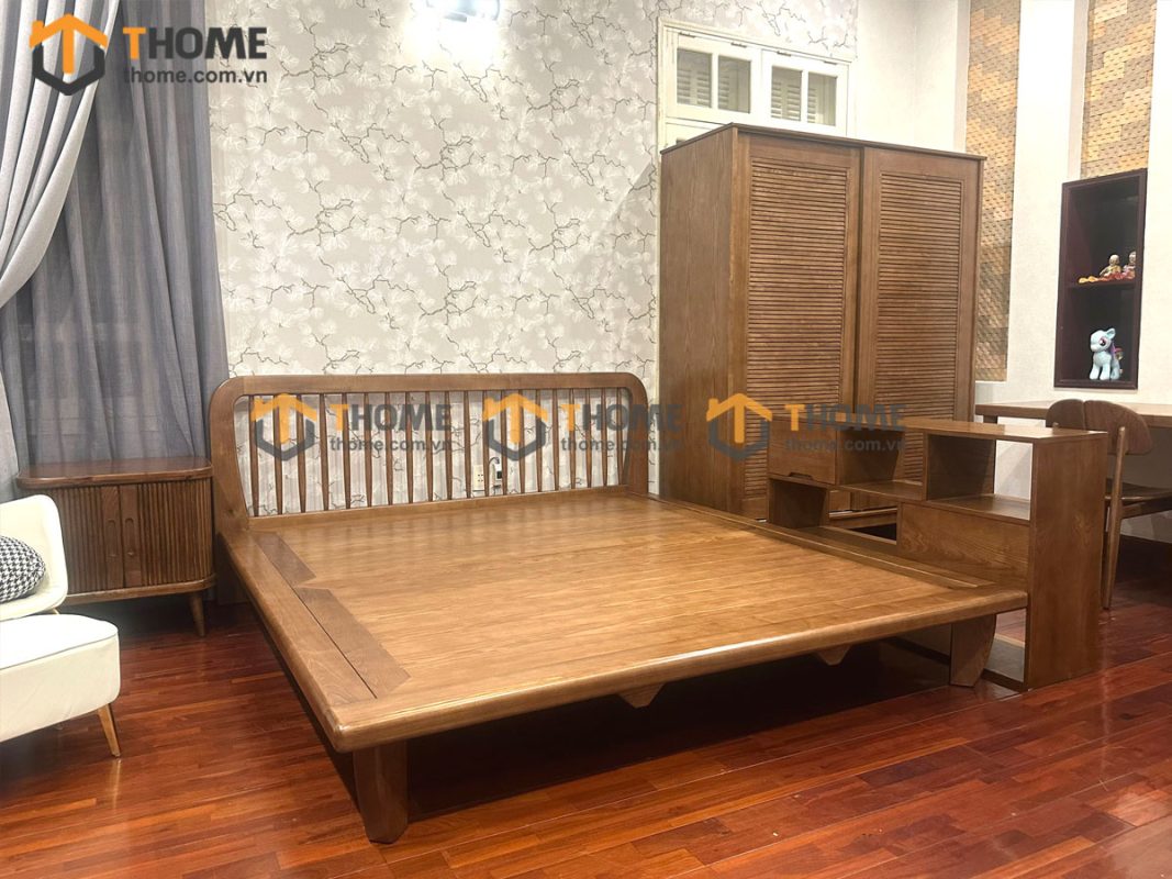 Hình ảnh thi công gỗ sồi tự nhiên nhà chị Liên Nguyễn Súy TTTC-19SN