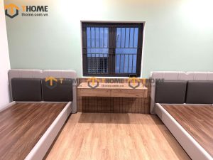 Hình ảnh thi công gỗ sồi nhà chị Linh Hoàng Dư Khương TTTC-24SN