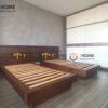 Hình ảnh thi công gỗ sồi tự nhiên nhà chị Lisa Nam Hòa Xuân TTTC-09SM
