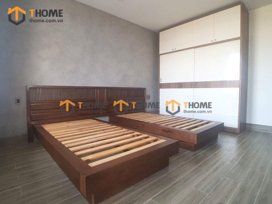 Hình ảnh thi công gỗ sồi tự nhiên nhà chị Lisa Nam Hòa Xuân TTTC-09SM