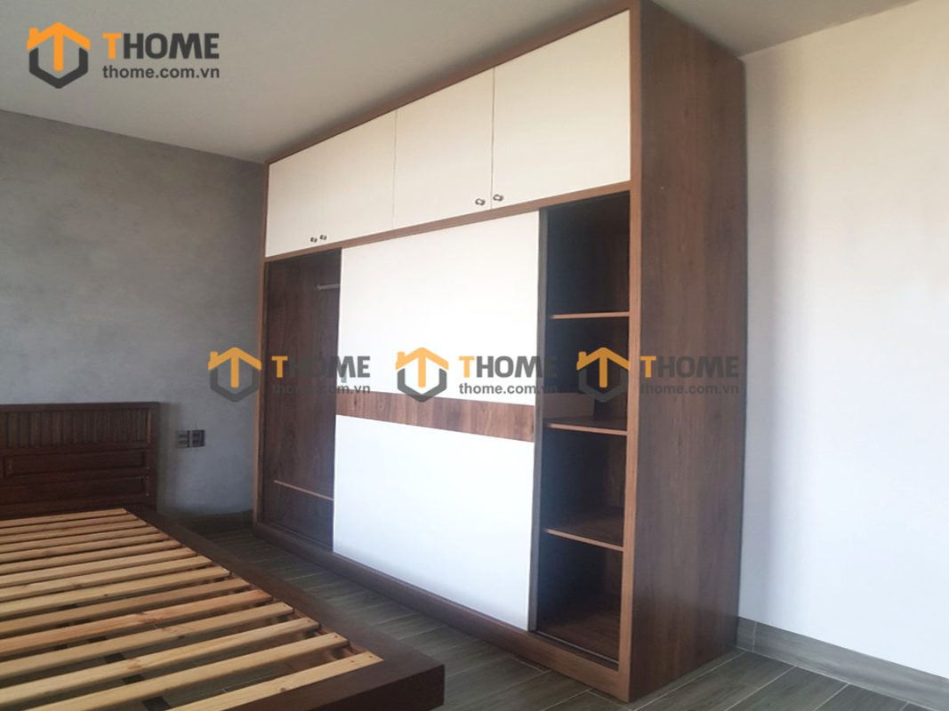 Hình ảnh thi công gỗ sồi tự nhiên nhà chị Lisa Nam Hòa Xuân TTTC-09SM